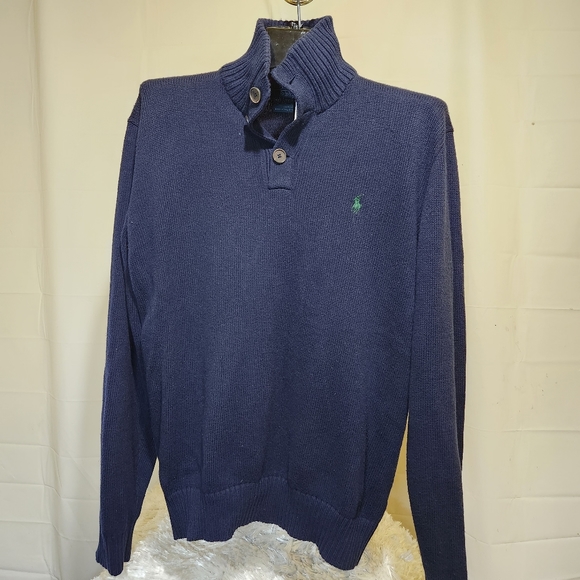 Dark Blue Polo by Ralph lauren Knitted sweater size: Medium - Picture 1 of 11